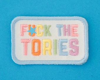 F**k The Tories Pastel Iron-On Patch