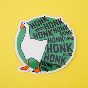 HONK HONK HONK Vinyl Sticker - Untitled Goose Game Sticker