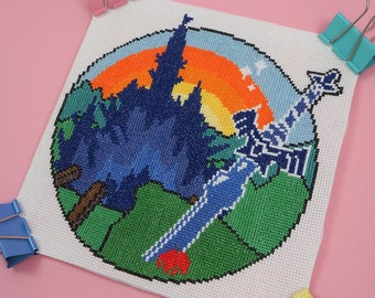 Adventurer Cross Stitch Pattern PDF - Instant Download - Downloadable Video Game Cross Stitch Chart - Zelda Breath of the Wild