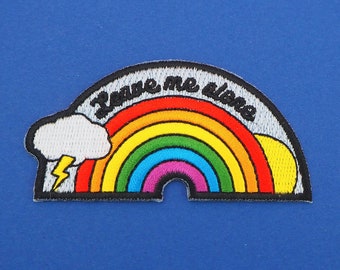 Leave Me Alone Iron On Embroidered Patch