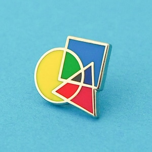Bright Geometric Rainbow Enamel Pin - Rainbow Pin Badge - Lapel Pin