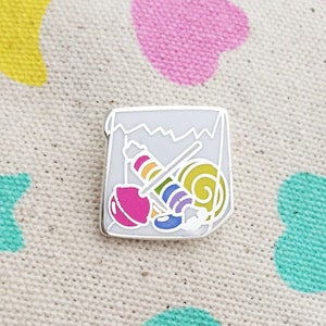 10p Mix Up Enamel Pin Badge - Bag of Sweets - Lapel Pin - Tie Pin