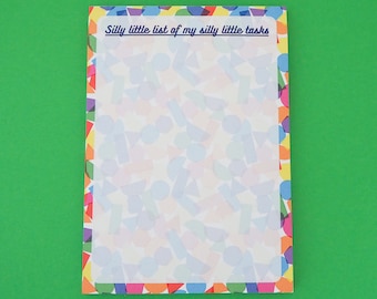 Silly Little List of My Silly Little Tasks - A6 Notepad