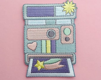 Pastel Camera Patch - Iron On Rainbow Camera Patch