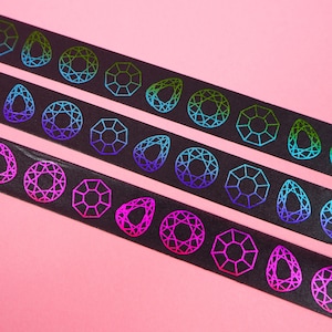 Gem Stone Washi Tape - Rainbow Foil