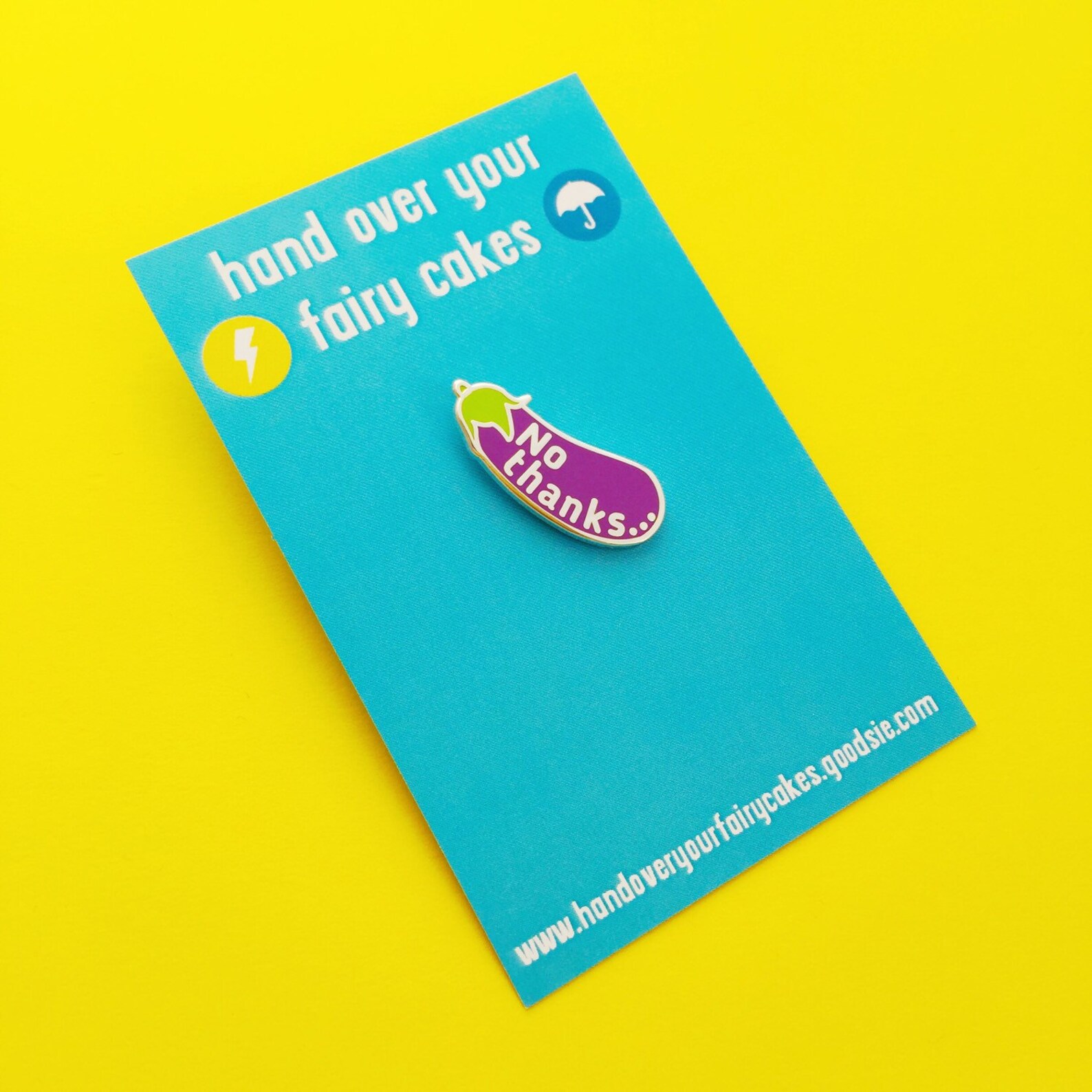 No Thanks... Aubergine Eggplant Emoji Enamel Pin Badge Etsy