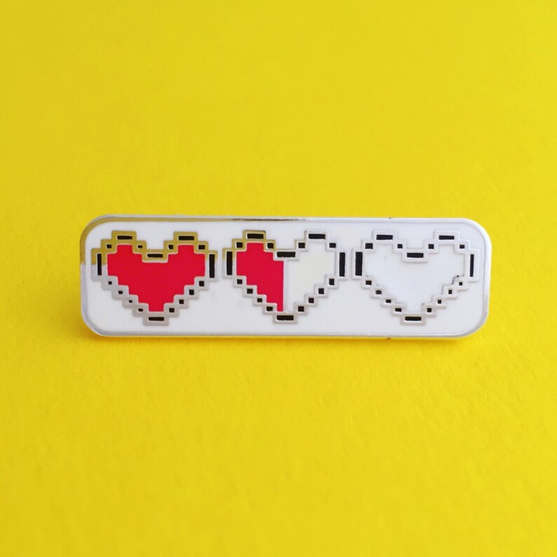 Heart Container Enamel Pin Badge Zelda Pin Geek Badge Lapel Pin image 2