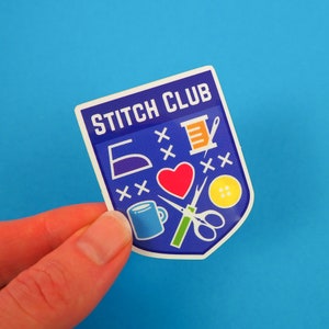 Stitch Club Sewing Sticker Vinyl Sticker image 2