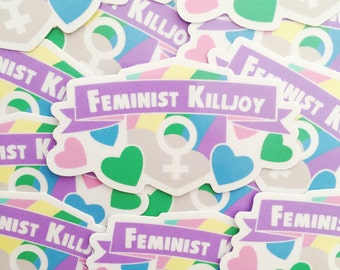 Feminist Killjoy Vinyl Sticker - Feminist Sticker - Pastel Sticker - Feminist Stationery