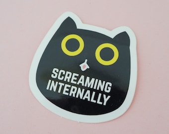 Screaming Internally Vinyl Sticker