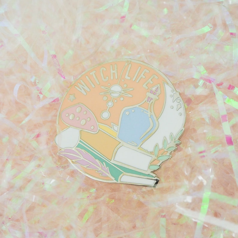 Witch Life Enamel Pin Pastel Hard Enamel Pin image 3