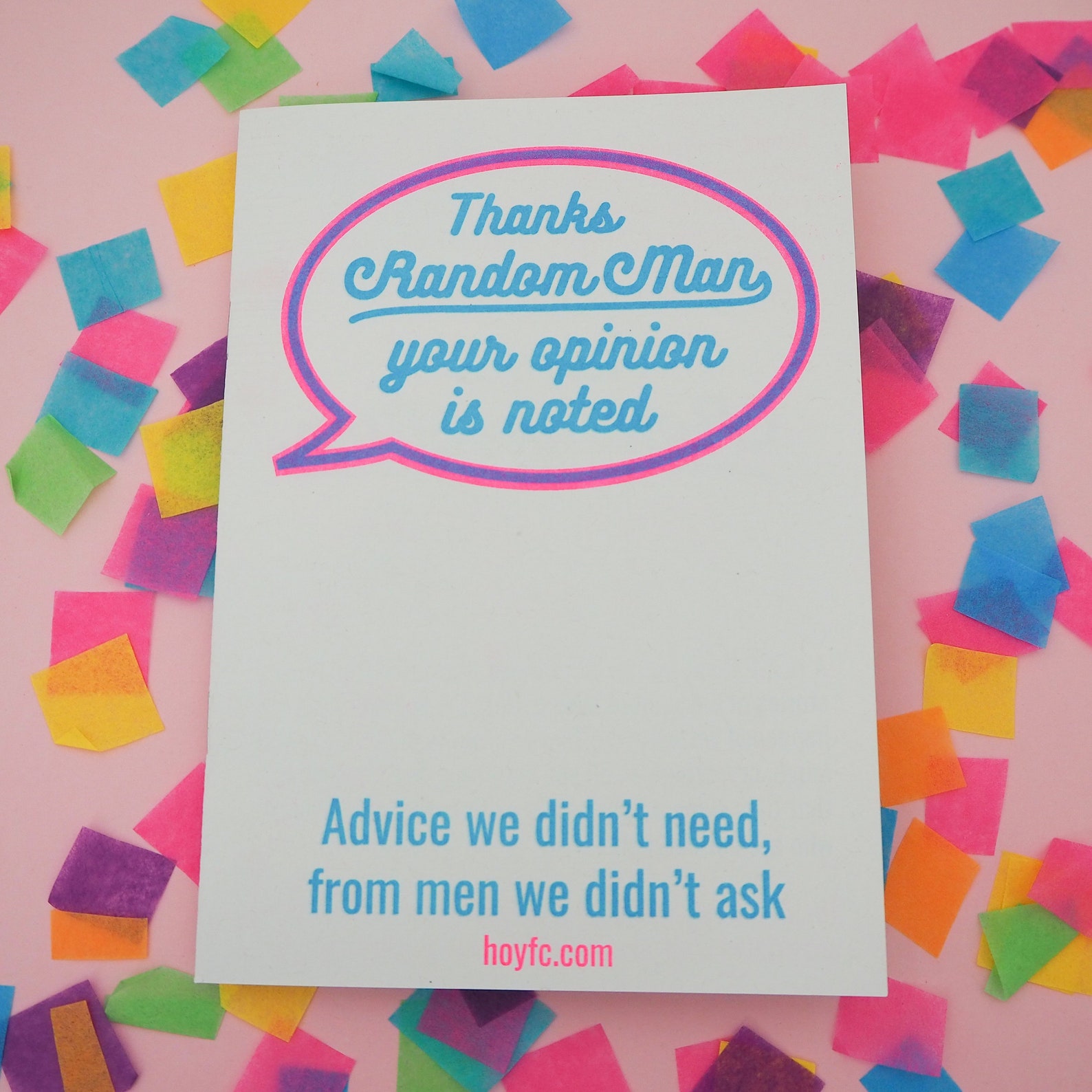 Thanks Random Man Your Opinion is Noted Riso Printed Zine Etsy