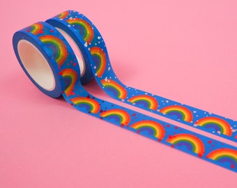 Cinta washi con papel de aluminio de arcoíris - Papel de aluminio plateado