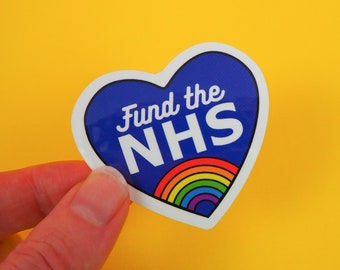Fund the NHS Vinyl Sticker - NHS Sticker