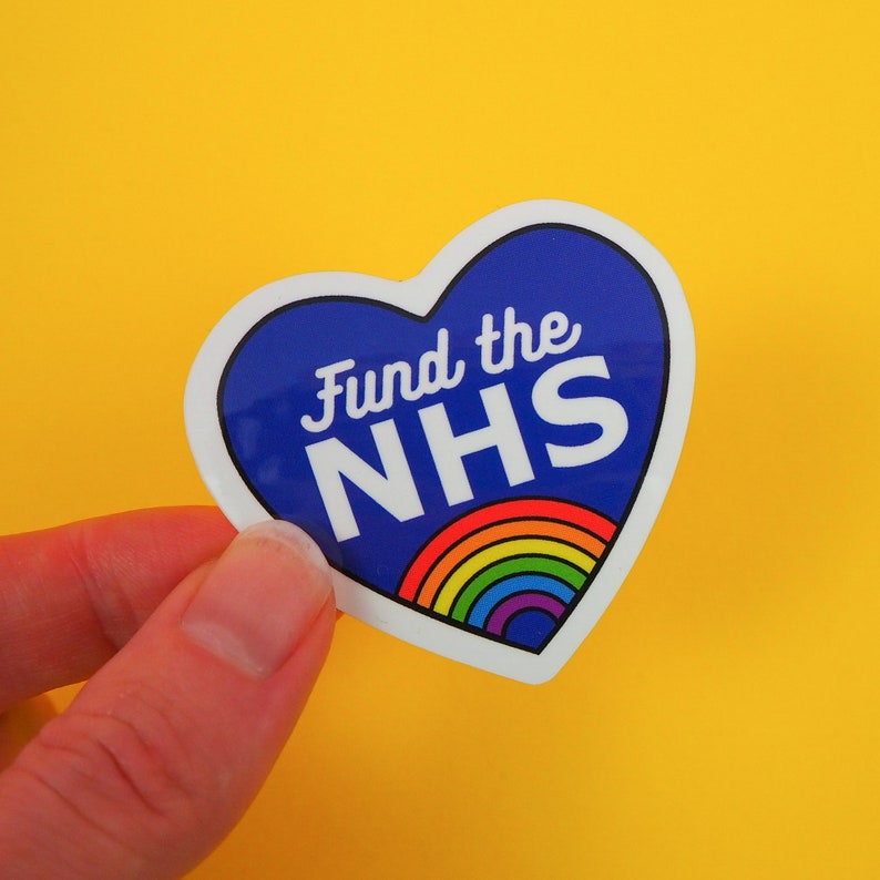 Fund the NHS Vinyl Sticker NHS Sticker Etsy