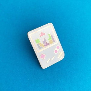 Pastel Gameboy Tetris Enamel Pin Badge, Lapel Pin, Tie Pin image 2