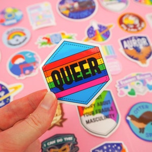 Queer Rainbow Vinyl Sticker - LGBTQ Stickers