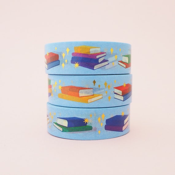 Book Gold Foil Washi Tape - Stationary - Bullet Journal - Book Gifts