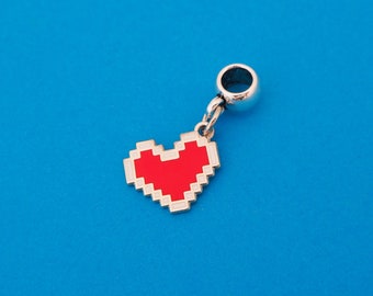 Pixel Heart Charm