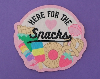 Parche tejido Here For The Snacks: parche termoadhesivo