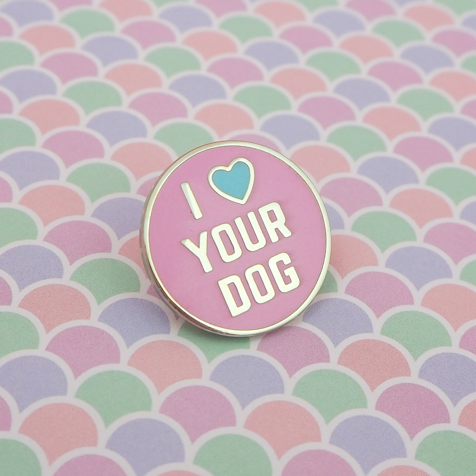 I Love Your Dog Enamel Pin - Lapel Pin - Hard Enamel Pin Badge - Dog …