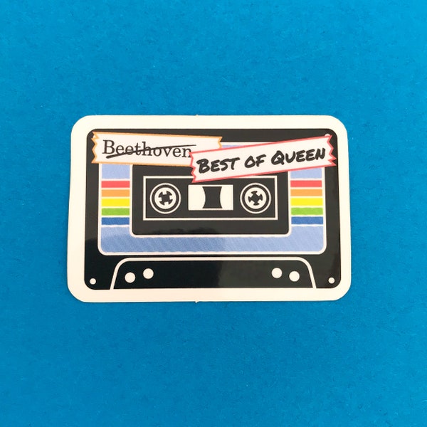 Best of Queen Tape Vinyl Sticker - Good Omens - Coated Vinyl Sticker - Book Gifts