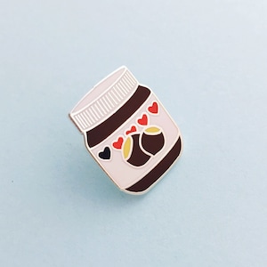 Nutella Enamel Pin Badge, Lapel Pin, Tie Pin - Chocolate Spread - Hazelnut Spread Badge