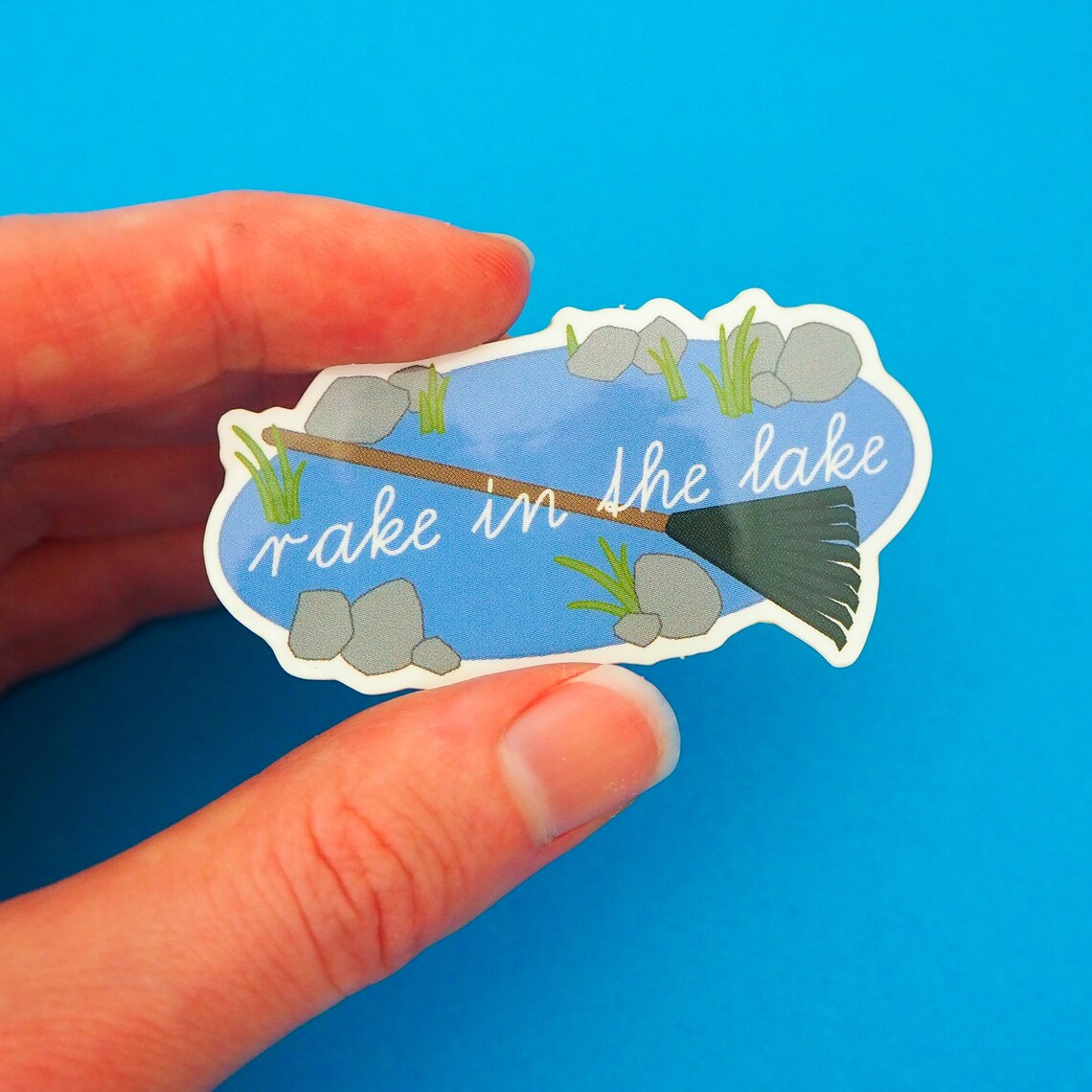 Rake In The Lake Vinyl Sticker Untitled Goose Game Sticker Etsy