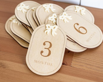 Cloud Baby Milestone Cards, Wooden Photo Props, Set of 12 - Etsy