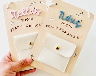 Personalized Tooth Fairy Door Hanger | Kids Room Tooth Holder