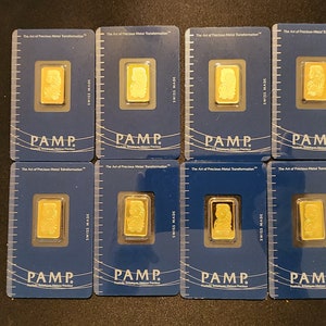 5 gram Gold Bar - PAMP Suisse Lady Fortuna (Vintage, In Assay)