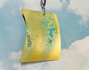 Replacement or enhancement Oxidized Sea Mist impression on Brass Sheet Wind  Sail h- 4 5/8 w 4  inches