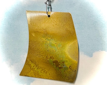 Replacement or enhancement Oxidized Sea Mist impression on Brass Sheet Wind  Sail h- 4 5/8 w 4  inches