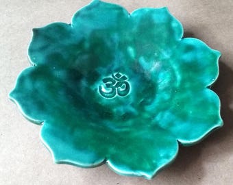 Ceramic Lotus Trinket Dish Ring dish Soap dish Malachite Green   Wholesale  available