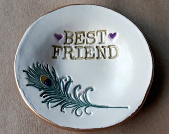 Ceramic Best Friend Ring Dish  trinket dish  Jewelry Dish Wholesale  available