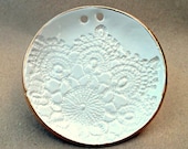 Ceramic OFF WHITE Ring Bearer Dish edged in gold ring bearer pillow alternative   Wholesale  available