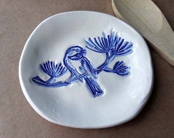 Ceramic Spoon Rest  Sage Blue Bird  Wholesale  available