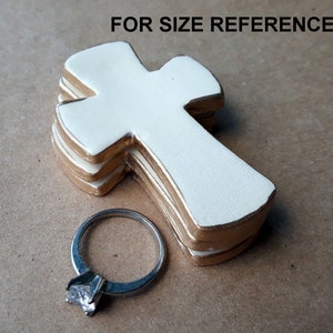 ONE Ceramic small Cross Eggshell white  First Communion Christening Favors Confirmation Baptism  Easter favor  Wholesale prices available