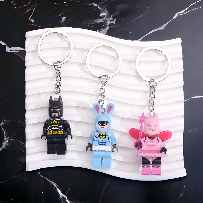 3D Fairy Superhero Mini Figure Keychain, Personalized Backpack Accessory, Gifts For Him, Keychain Accessories Set of 3pcs
