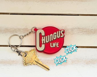 Llavero Fidget Clicker original de Chungus Life, colgante para mochila