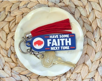 Llavero de Buffalo Football: "Ten fe" (dije o llavero para fan)