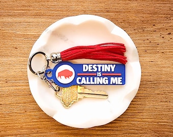 Llavero o dije para bolso de búfalo / El destino me llama / Ideas para regalos de fútbol americano de búfalo