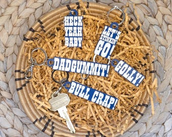 Juego de cinco llaveros con frases de mariscal de campo de fútbol americano de Indianápolis