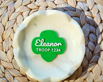 Scout Magnet: Custom Name & Troop Number for Bridging Gift