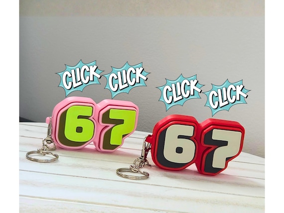 The Original 67 Six Seven Double Fidget Clicker | Backpack Charm