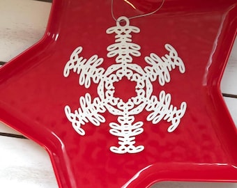 Buffalo NY Christmas Ornament | White Holiday Snowflake 6, 8, or 12-Pack