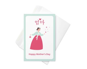 Beautiful Mother's Day Card Korean "Umma"