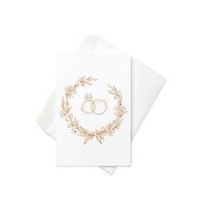 Anillo de bodas clásico Tarjeta de boda coreana