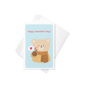 Carte coréenne Sweet Bear pour la Saint-Valentin