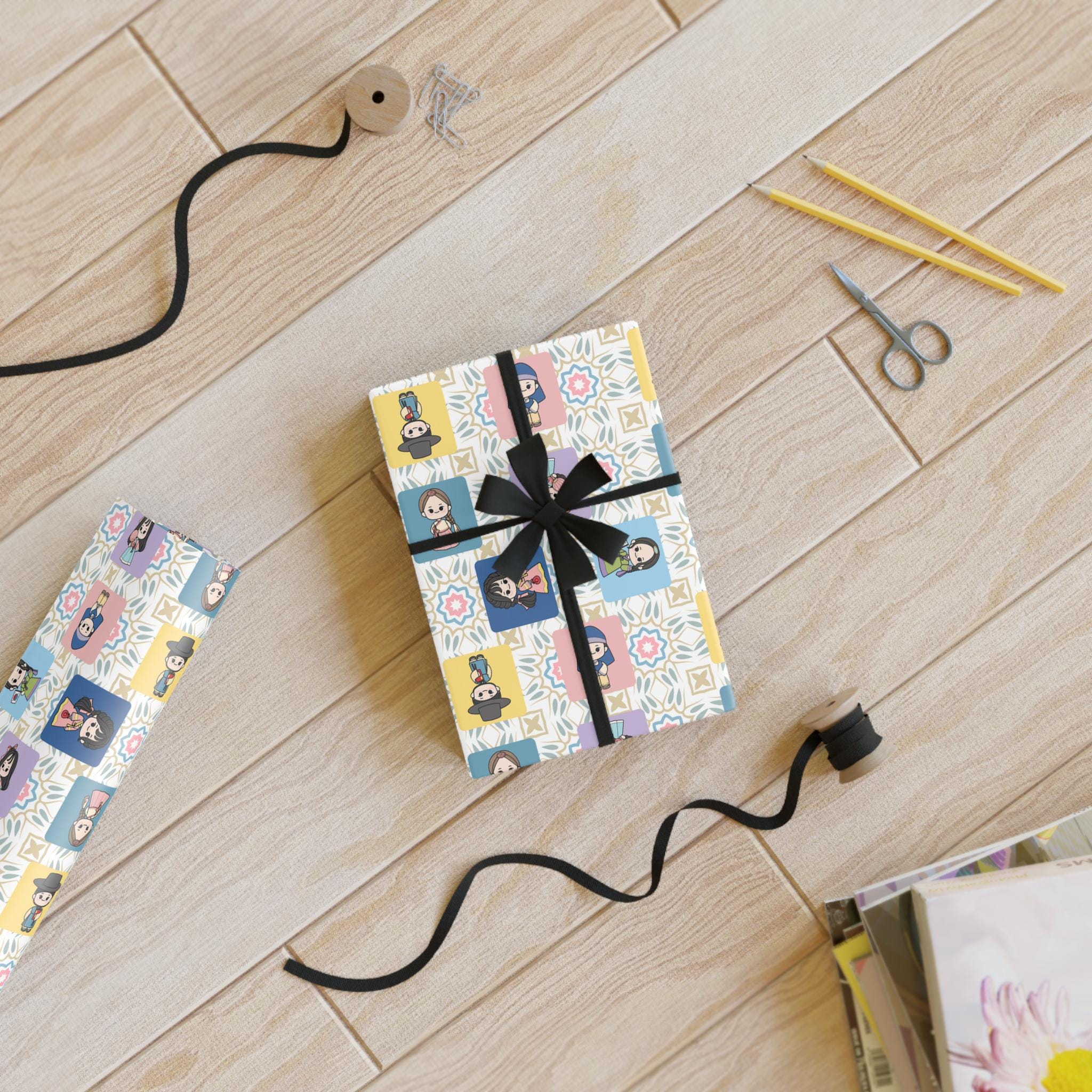 Korean Cartoon Wrapping Paper, Eco-friendly Gift Wrap - Etsy